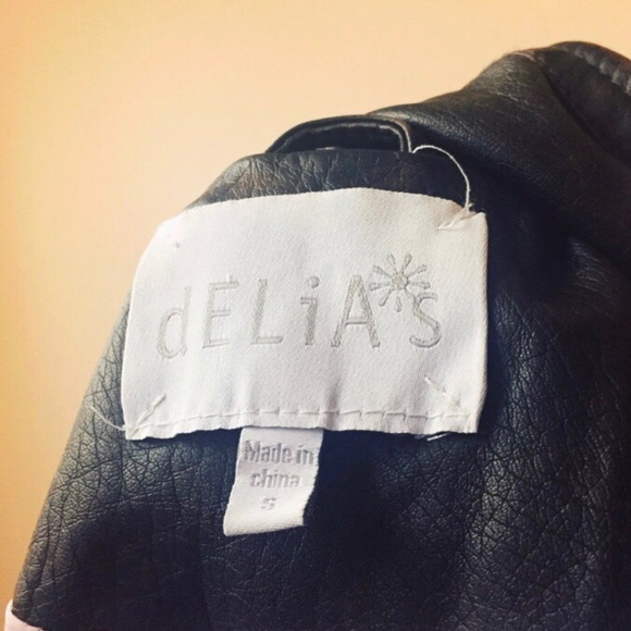 super cute dELiA*s y2k dark brown pleather jacket - Picture 4 of 4
